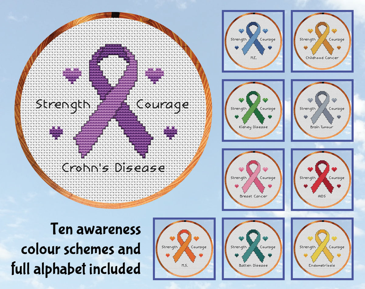 Free Awareness Ribbon Cross Stitch Pattern Climbing Goat Designs free-awareness-ribbon-cross-stitch-pattern-climbing-goat-designs
