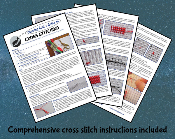 Comprehensive cross stitch instructions included