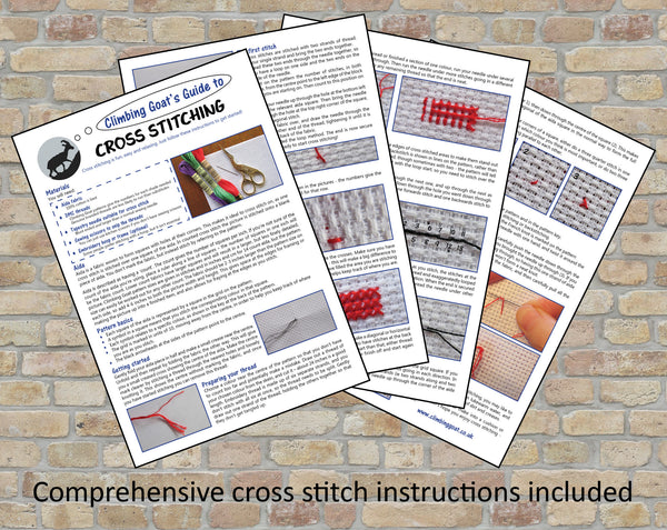 Comprehensive cross stitch instructions included