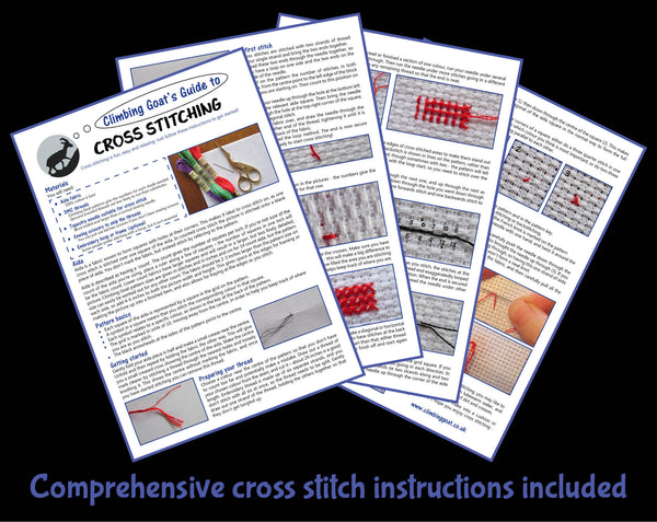 Comprehensive cross stitch instructions included