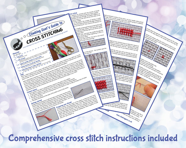 Comprehensive cross stitch instructions included
