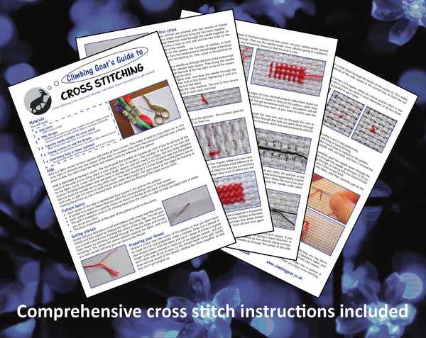 Comprehensive cross stitch patterns included