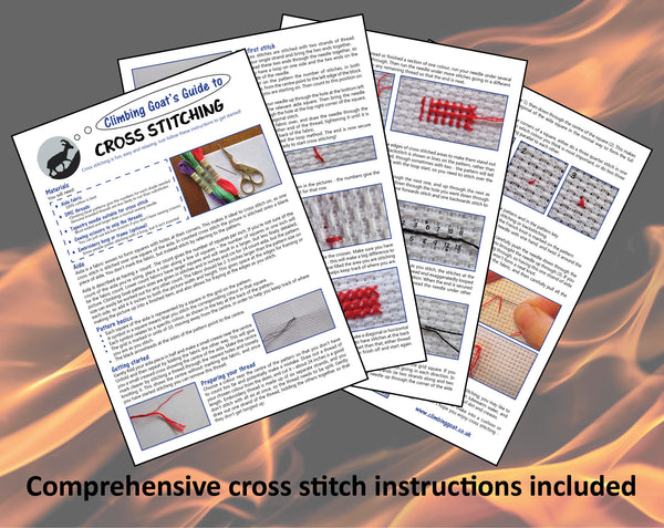 Comprehensive cross stitch instructions included