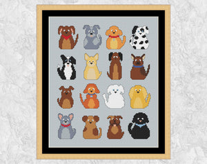 Funky Dogs cross stitch pattern