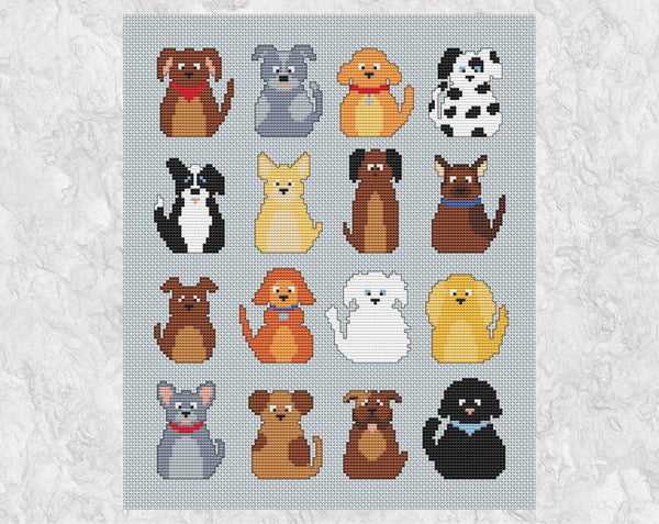 Funky Dogs cross stitch pattern