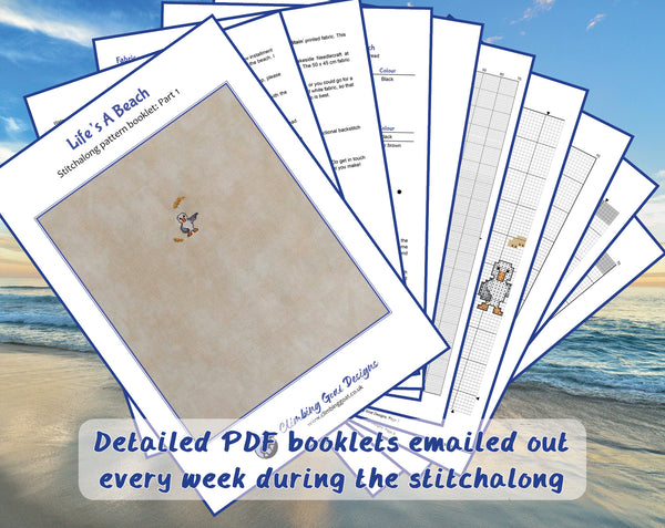 Life's A Beach Stitchalong cross stitch pattern by Climbing Goat Designs

Detailed PDF booklets emailed out every week during the stitchalong