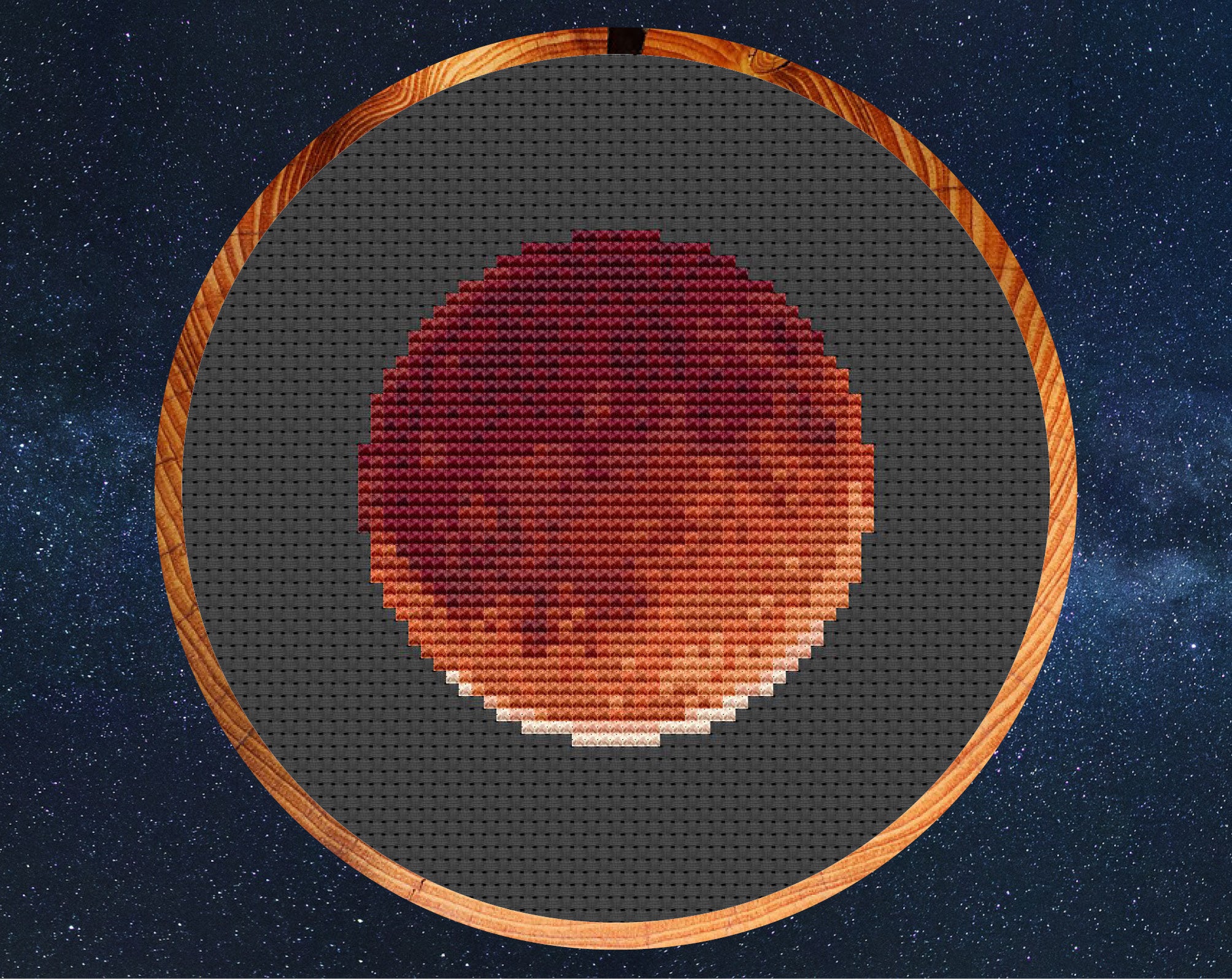 Lunar Eclipse cross stitch pattern