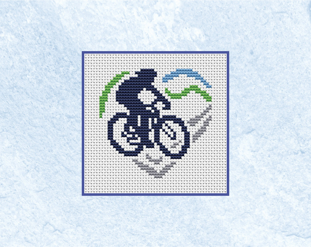 Mini Triathlon Hearts cross stitch patterns - Sketched Heart Collectio ...