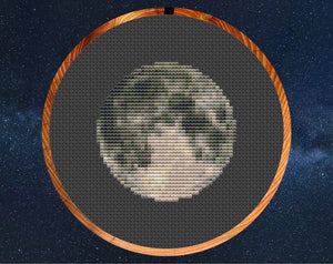 Full Moon cross stitch pattern