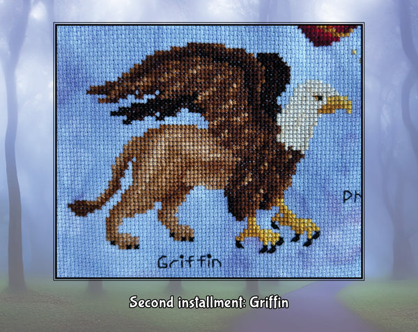 Mythical Creatures: A Field Guide stitchalong. Second installment: Griffin.