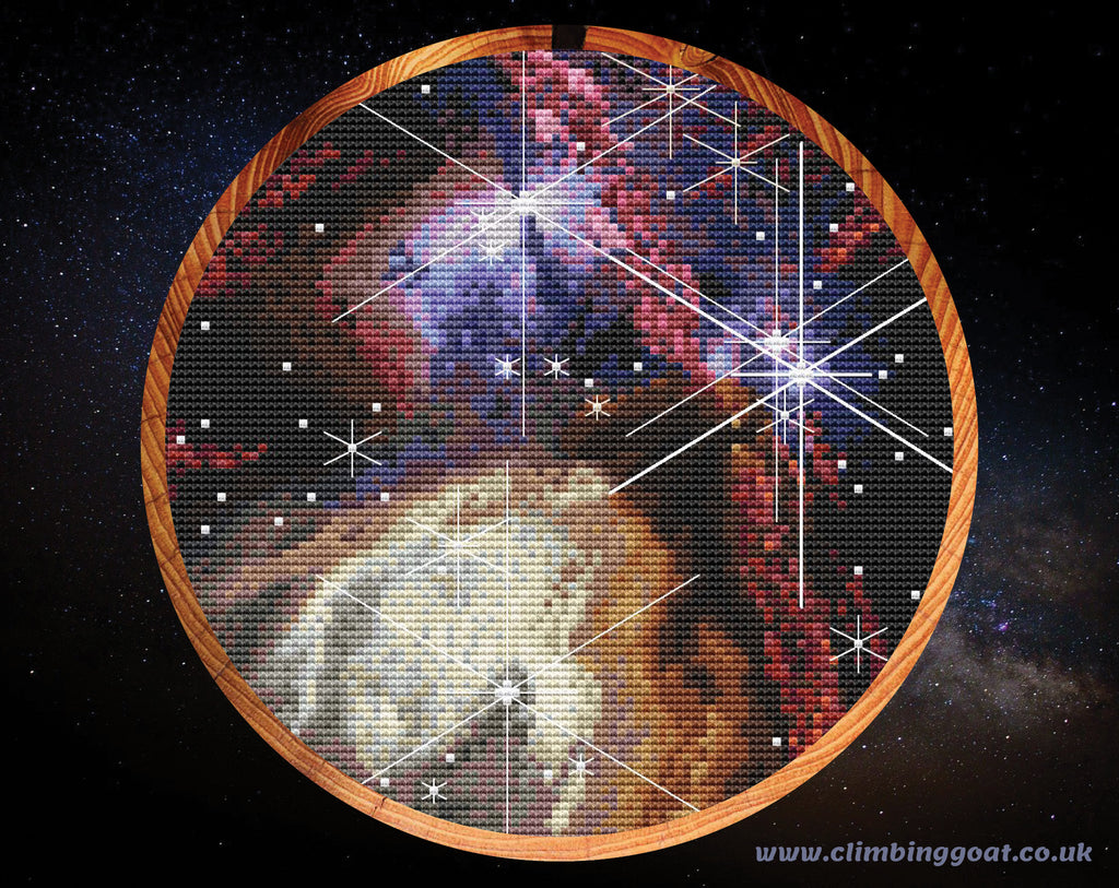 Rho Ophiuchi Cloud Complex - Astronomy cross stitch pattern β Climbing