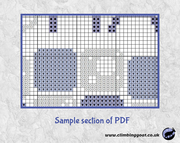 Nancy Grace Roman Space Telescope Logo cross stitch pattern. Sample section of PDF.