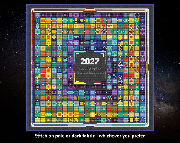 Stitch Your Year in Temperatures cross stitch pattern by Climbing Goat Designs. Stitch on pale or dark fabric - whichever you prefer.