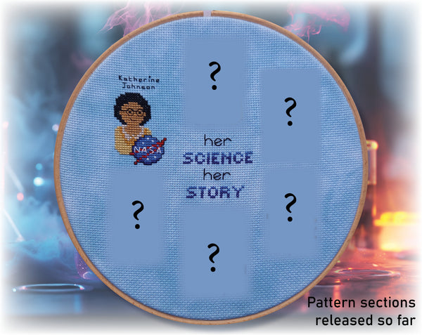 Her Science, Her Story: Women in Science Stitchalong (cross stitch pattern).

Receive a new pattern section by email every two weeks.
