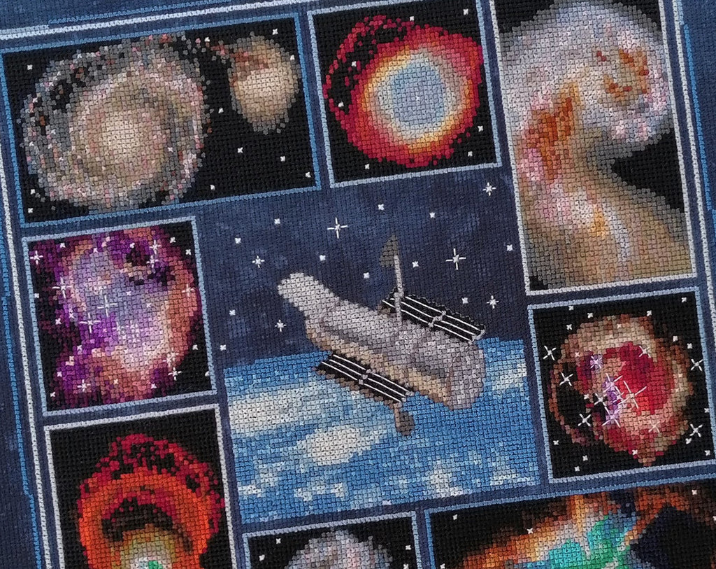 Telescope Pattern Raft Wonders of the Hubble Space Telescope - Astronomy cross stitch pattern ...