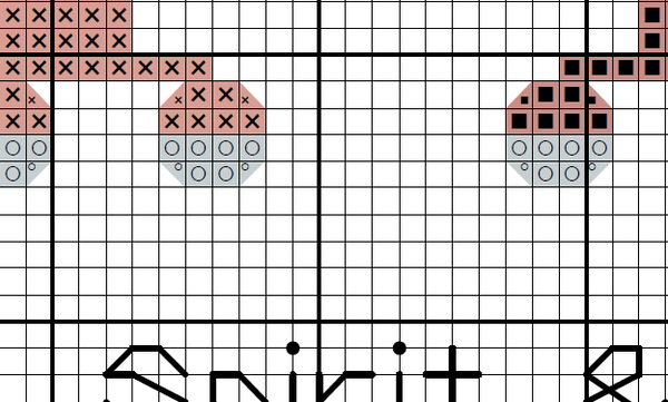 NASA Mars Rovers - astronomy cross stitch pattern - section of PDF