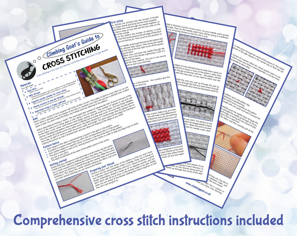 Comprehensive cross stitch instructions included