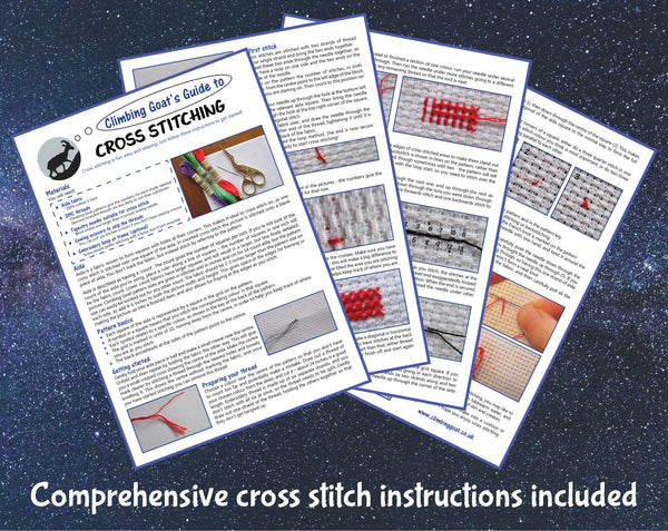 Comprehensive cross stitch instructions included