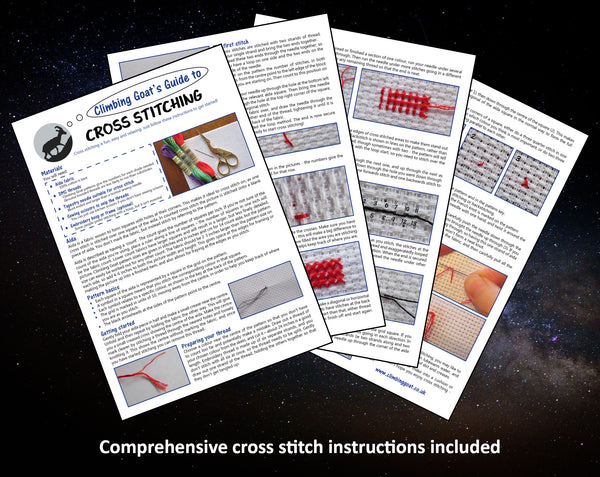 Mini Constellations: Comprehensive cross stitch instructions included