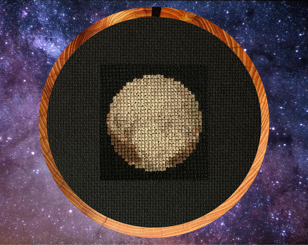 Wonders of the Solar System stitchalong cross stitch pattern - Pluto