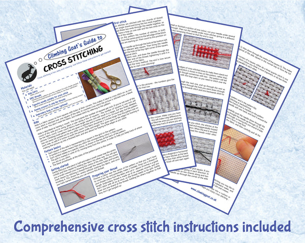 Comprehensive cross stitch patterns included