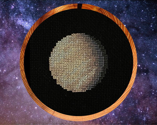 Wonders of the Solar System stitchalong cross stitch pattern - the planet Venus