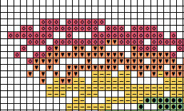 Custom cross stitch pattern of a magical butterfly with a child's name underneath, or two names of a couple getting married. Section of PDF.