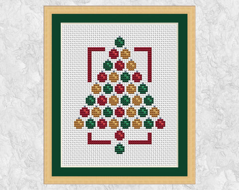 Baubles Christmas Tree cross stitch pattern