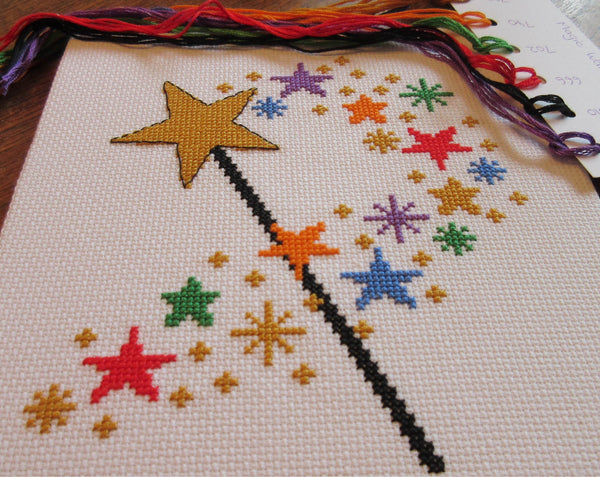 Magic Wand cross stitch kit