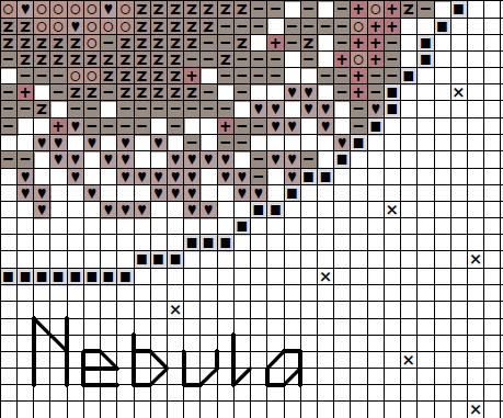 Orion and Orion Nebula - Astronomy cross stitch pattern