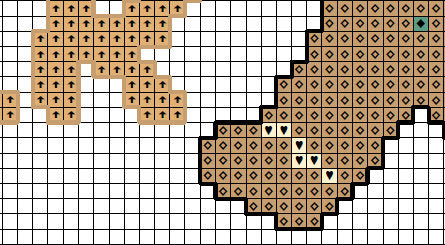 Christmas cross stitch pattern of two cheery Gingerbread men and the words "and may all your Christmases be Ginger". Section of PDF.