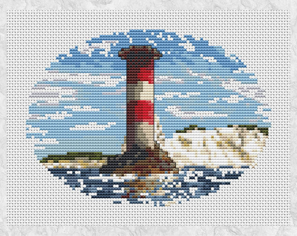 Needles Lighthouse cross stitch pattern - without frame