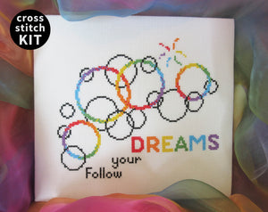Follow Your Dreams cross stitch kit