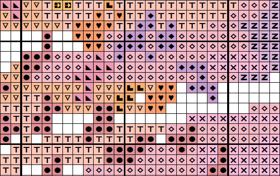Cherry Blossom Tree cross stitch pattern - section of PDF
