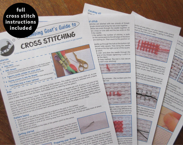 Cross stitch instructions