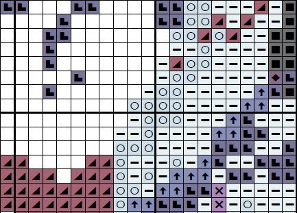 Splattered Paint Football - section of cross stitch pattern