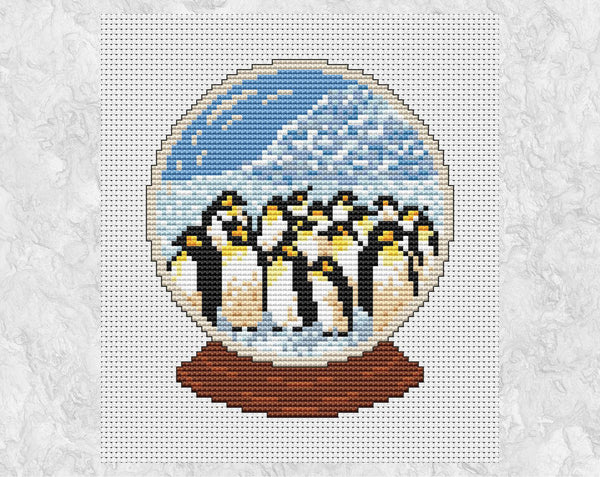 Antarctica Penguins cross stich pattern without frame