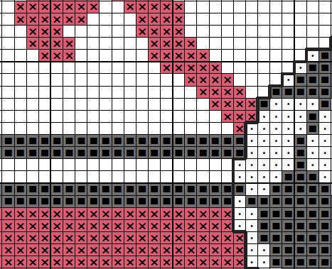 Soccer Players - section of cross stitch pattern