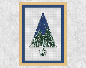 Forest Christmas Tree cross stitch pattern
