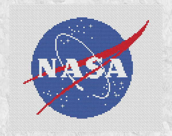 NASA Insignia - Space cross stitch pattern - without frame