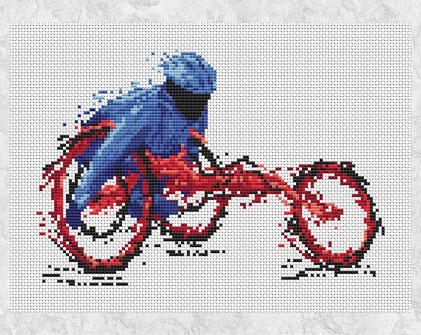 Wheelchair Sprint or Marathon cross stitch pattern