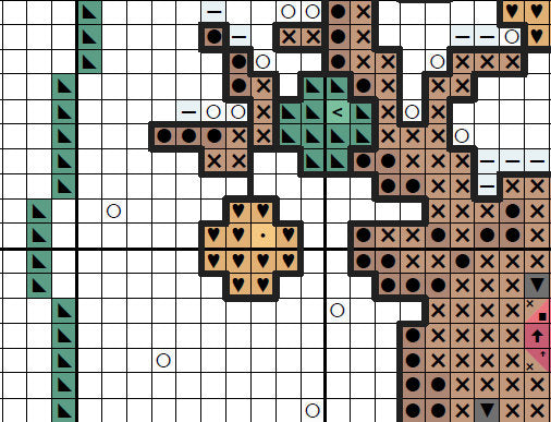 Set of three mini Christmas cross stitch patterns - Santa, reindeer and snowman. Section of PDF.