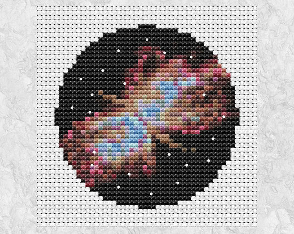 Butterfly Nebula - Astronomy cross stitch pattern - without frame