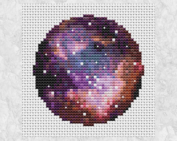 Small Magellanic Cloud - Astronomy cross stitch pattern - without frame
