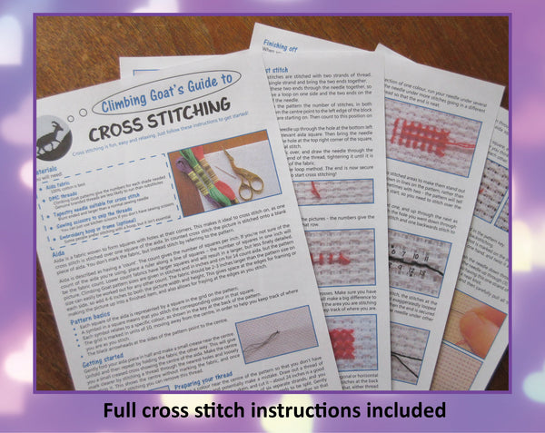 Cross stitch instructions