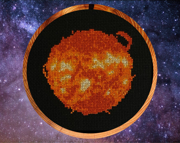 Wonders of the Solar System stitchalong cross stitch pattern - the Sun