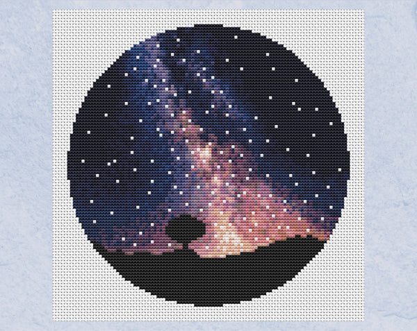 Milky Way - Astronomy cross stitch pattern - without frame